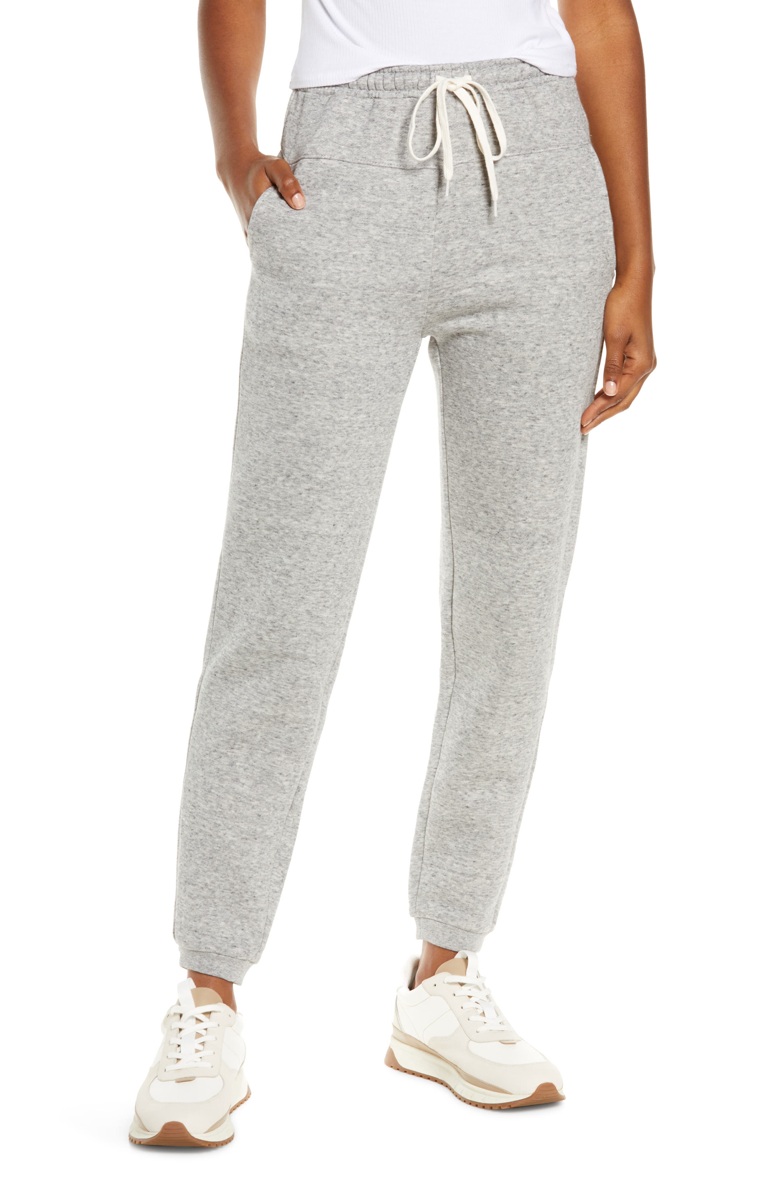 Madewell MWL Betterterry Jogger Sweatpants in Heather Pepper