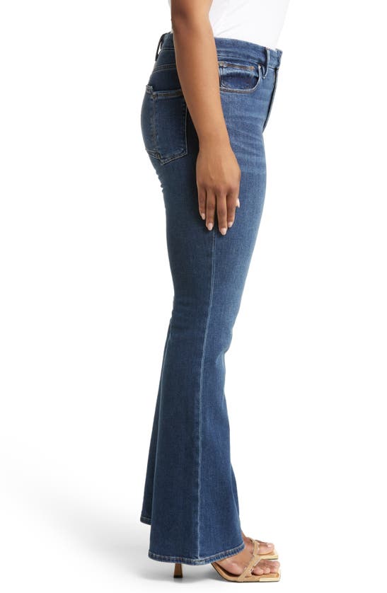 Good American Good Legs Cropped High-rise Bootcut Jeans In Indigo329