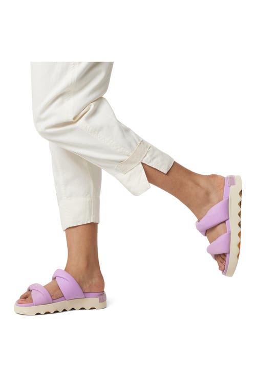 Shop Sorel Viibe Twist Slide Sandal In Euphoric Lilac/honey White