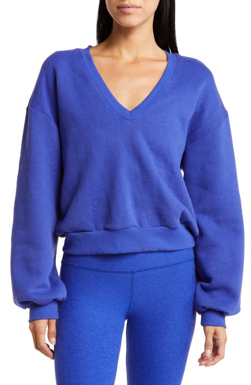 Beyond Yoga Put Together Pullover in Sapphire Blue