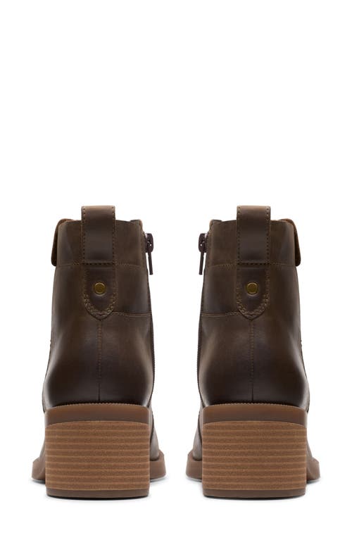 Clarks Lileigh Charm Leather Bootie In Mushroom Oily