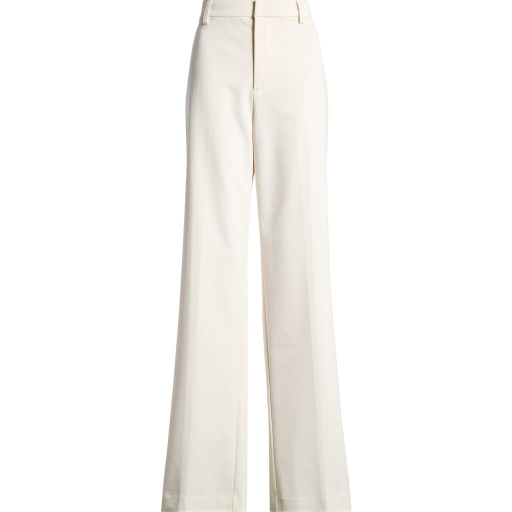 Good American Cotton Blend Straight Leg Pants In Ivory001