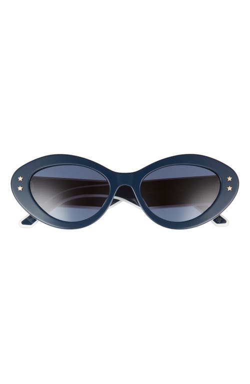 Christian Dior DiorPacific 54.5mm Butterfly Sunglasses in Shiny Blue /Blue