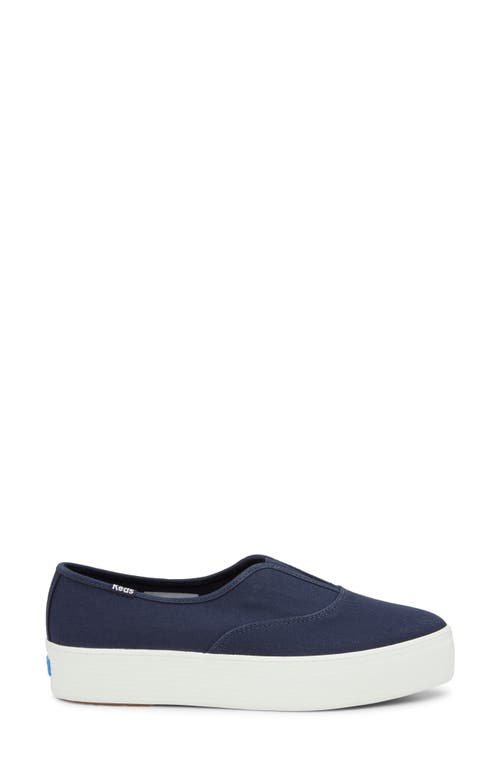 Shop Keds ® Point Platform Slip-on Sneaker In Navy Canvas