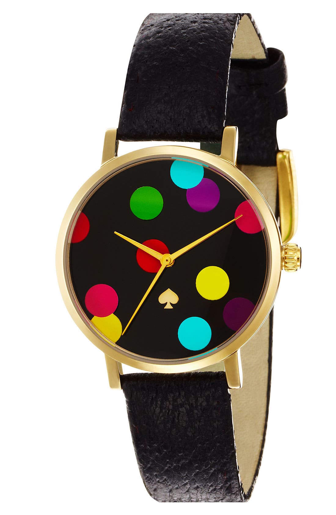 kate spade new york 'metro' round confetti dial watch Nordstrom