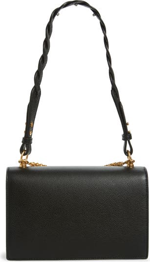 Tory Burch black Miller grained leather bucket bag