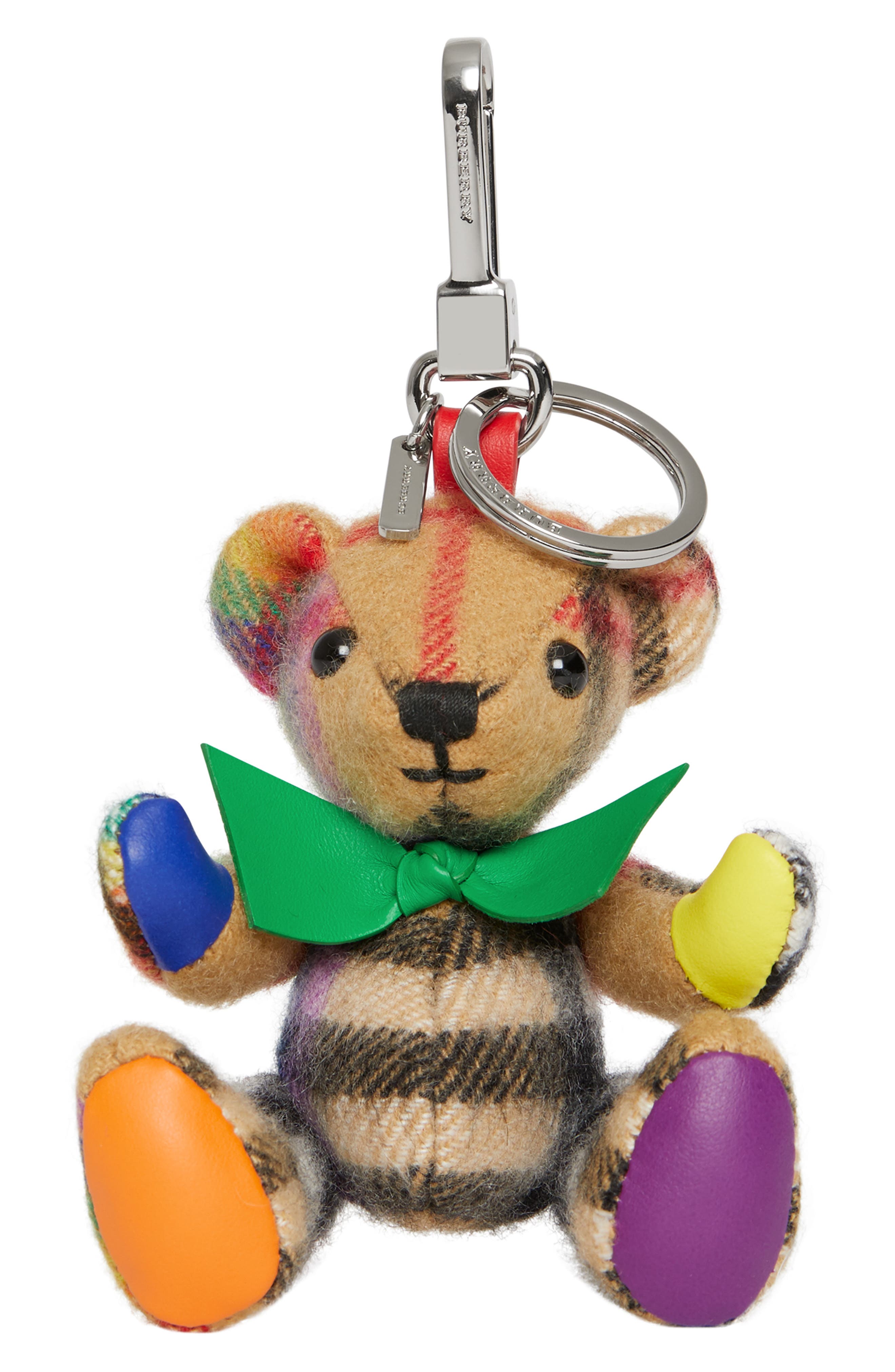 thomas bear charm in vintage check cashmere