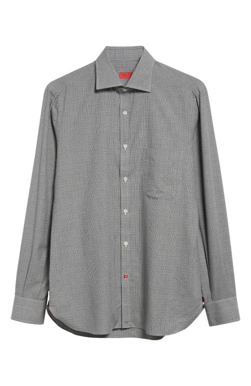 Shop Isaia Cotton & Cashmere Button-up Shirt In Light Grey