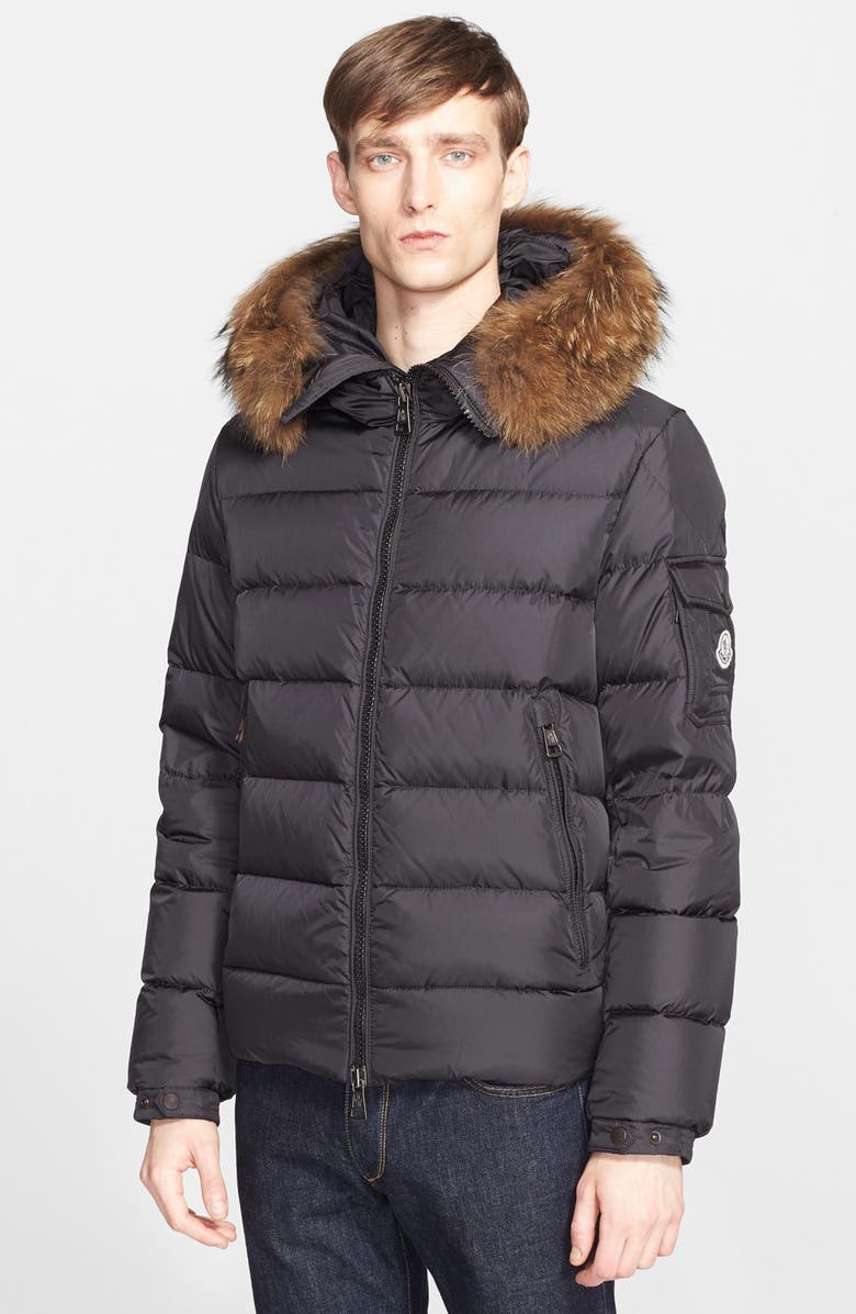Moncler 'Byron' Down Jacket with Genuine Coyote Fur Trim | Nordstrom