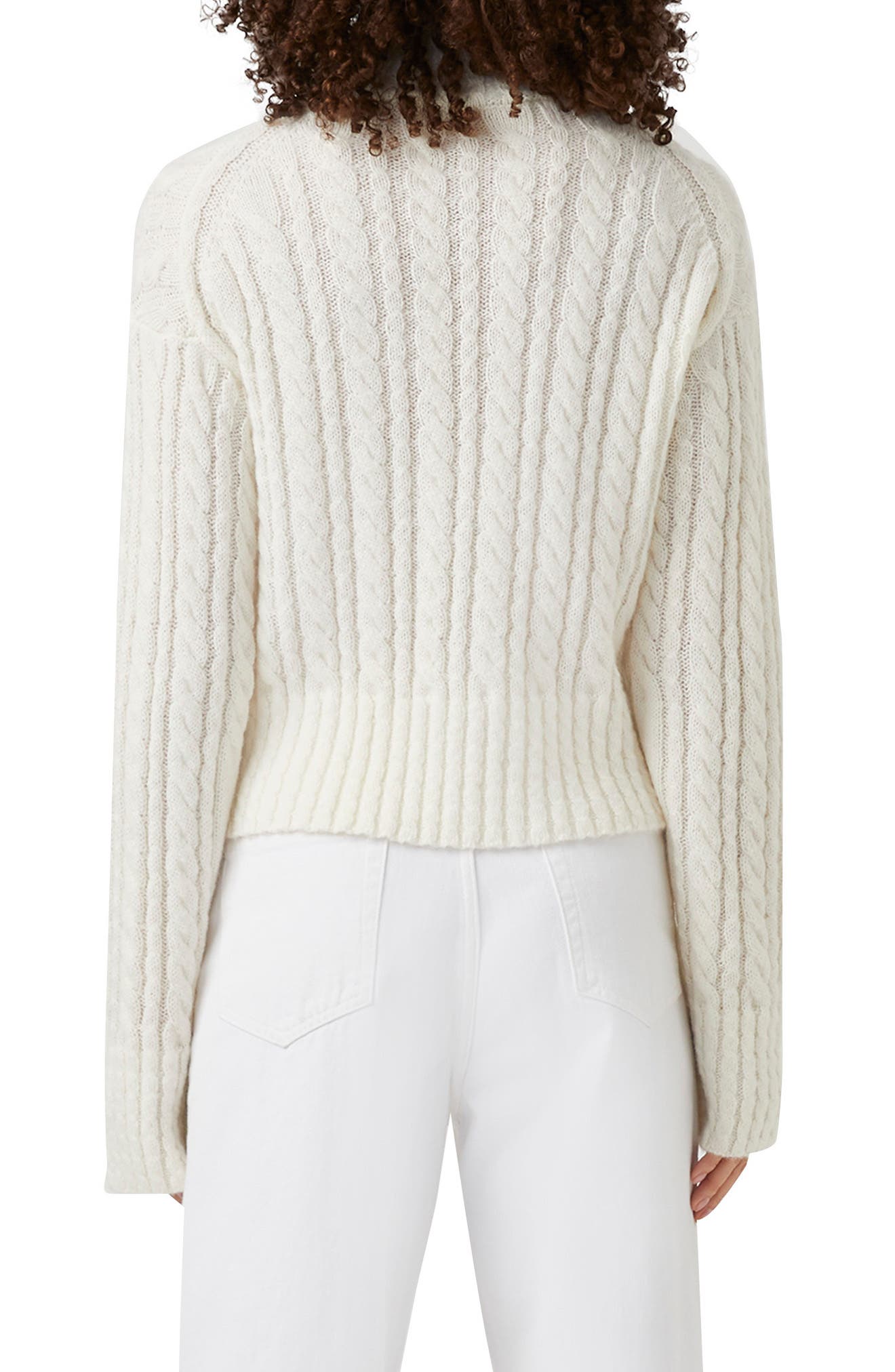 french connection cable knit sweater