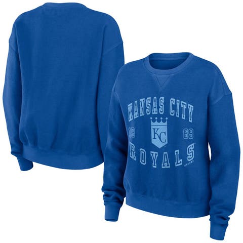 Women's WEAR by Erin Andrews Navy Dallas Cowboys Prep Crew Sweatshirt