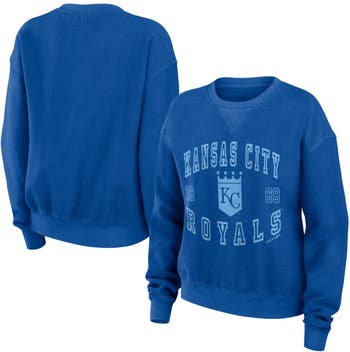 Women's Wear by Erin Andrews Royal Kansas City Royals Vintage Cord Pullover Sweatshirt Size: Medium