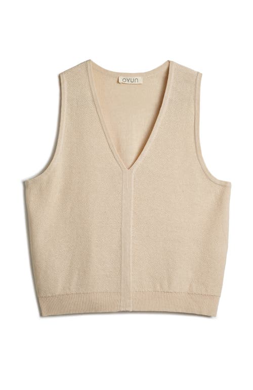 Shop Oyun Karma Linen Tank In Crème