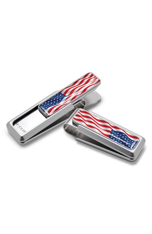 M-Clip® American Flag Money Clip in Natural/Red/White/Blue