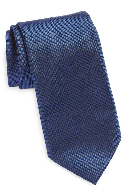 ZEGNA TIES Brera Cross Weave Silk Tie in Blue at Nordstrom