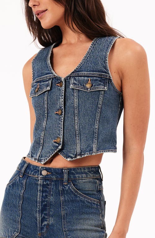 Shop Rolla's Morgan Denim Vest In Vintageblue