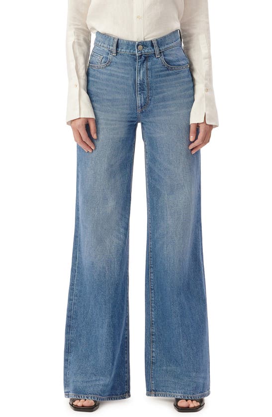 Dl1961 Hepburn High Waist Wide Leg Jeans In Driggs (vintage)