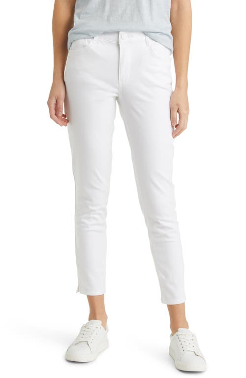 'Ab'Solution High Waist Ankle Skinny Pants in Optic White