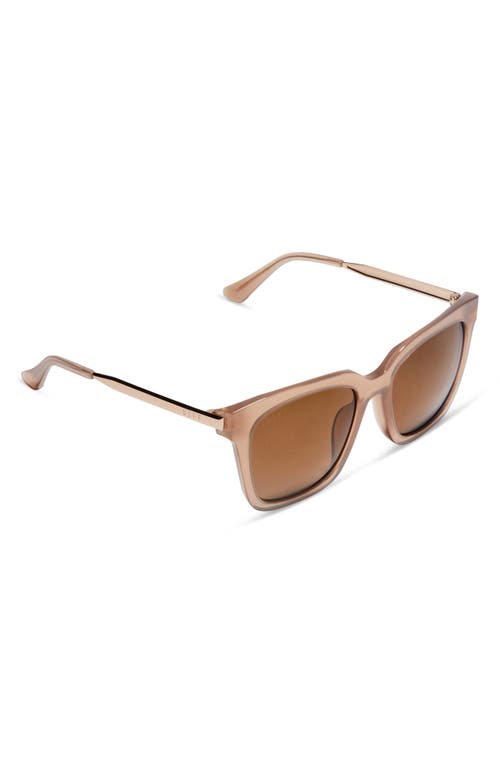 Shop Diff Bella Ii 54mm Polarized Gradient Square Sunglasses In Taupe/brown