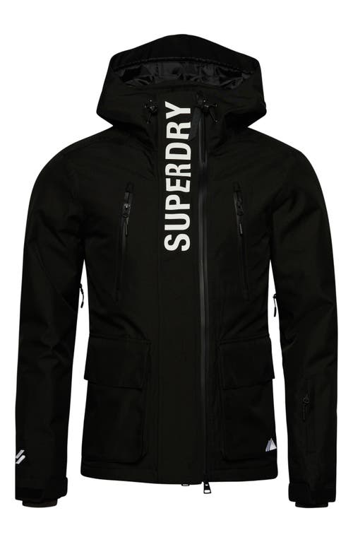 Superdry Rescue Waterproof Ski Jacket in Black