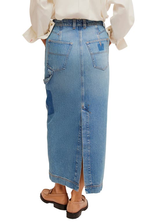 Shop Free People Francisco Denim Maxi Skirt In Head Over Heels