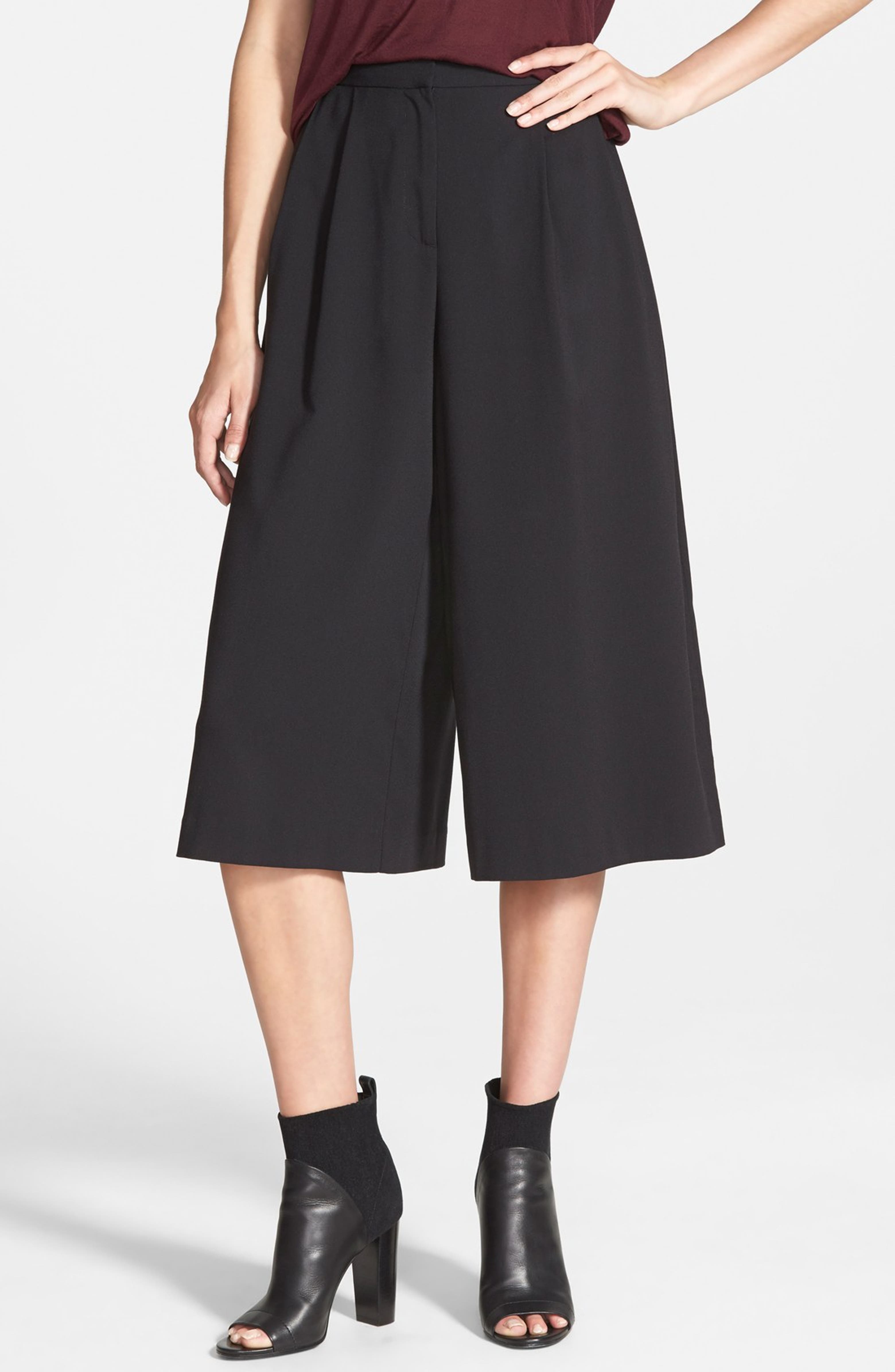 Leith Pleated Culottes | Nordstrom