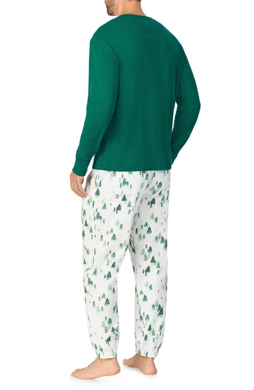 BEDHEAD PAJAMAS BEDHEAD PAJAMAS LONG SLEEVE HENLEY PAJAMA TOP & FLANNEL PAJAMA PANTS SET