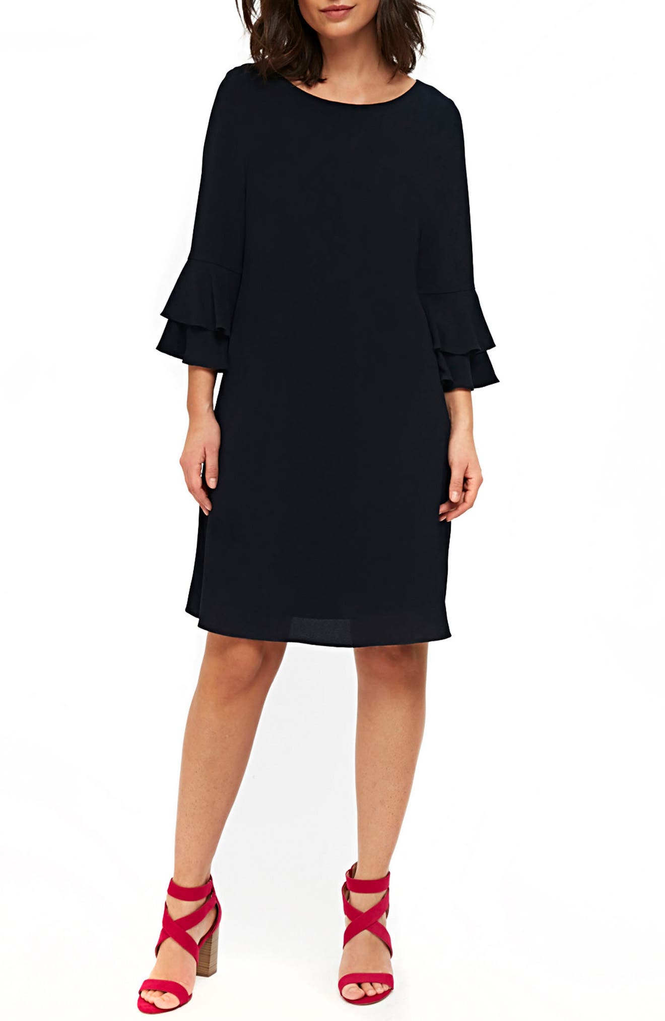 Wallis Double Ruffle Sleeve Shift Dress Nordstrom