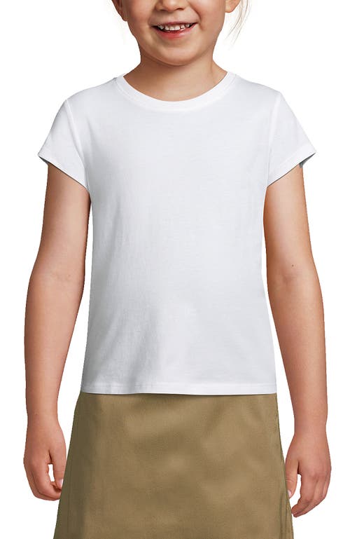 Lands' End School Uniform Girls Short Sleeve Essential T-shirt In White