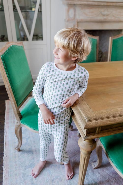 Shop Lila And Hayes Grayson Boys' Pajama Pant Set In Oh Christmas Tree