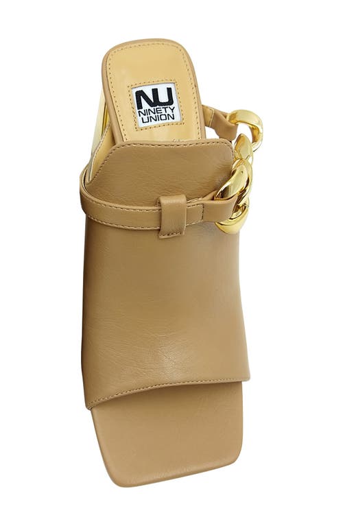 Ninety Union Ryder Open Toe Pump In Camel