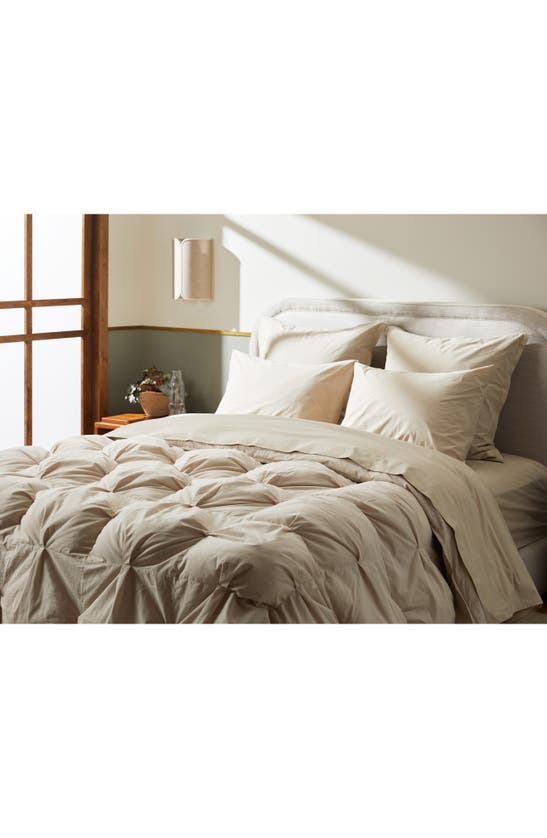 Shop Parachute Organic Cotton Puff Comforter In Bone