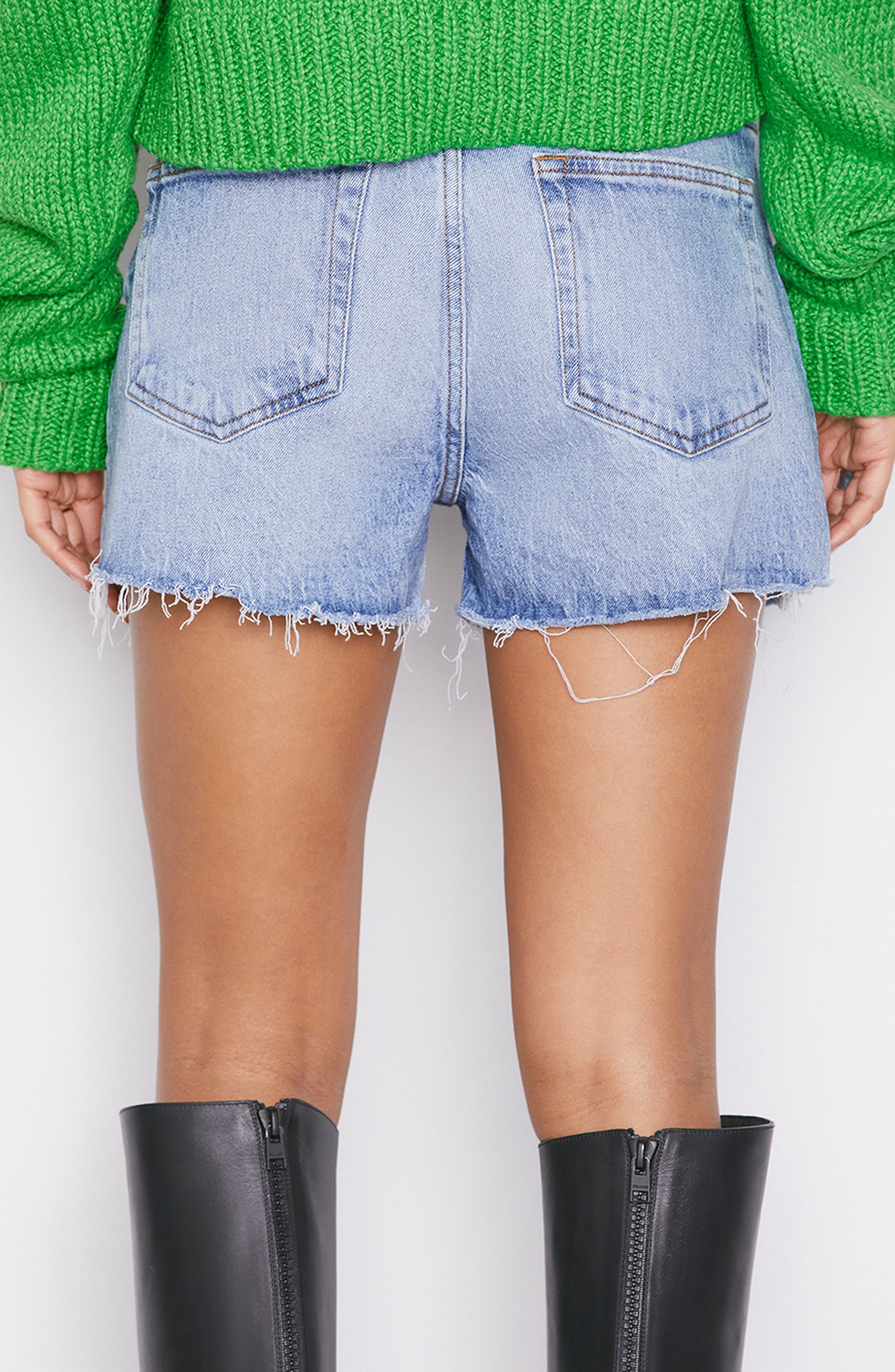 FRAME Le Grand Garcon High Waist Cutoff 