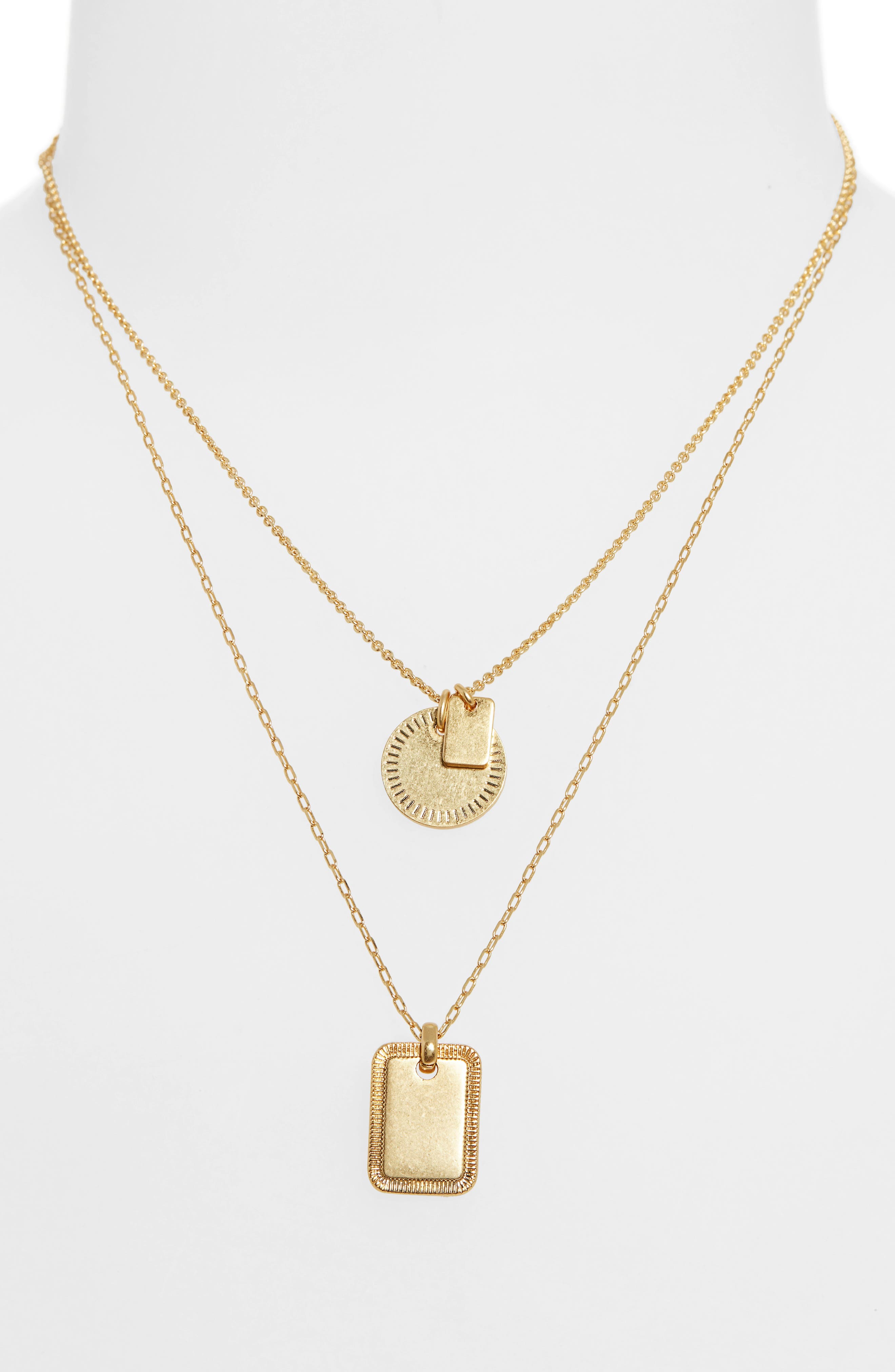 coin layered necklace madewell