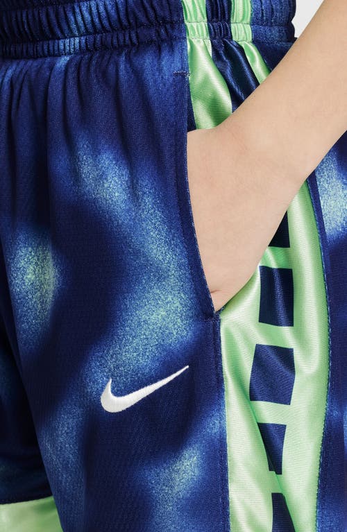 Shop Nike Kids' Dri-fit Elite Athletic Shorts In Vapor Green/blue/white
