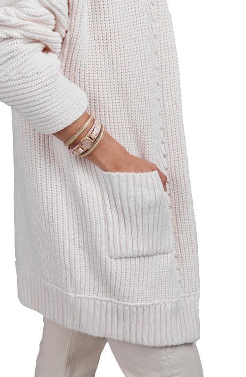 Saachi Cozy All Weather Boyfriend Cardigan In Ivory
