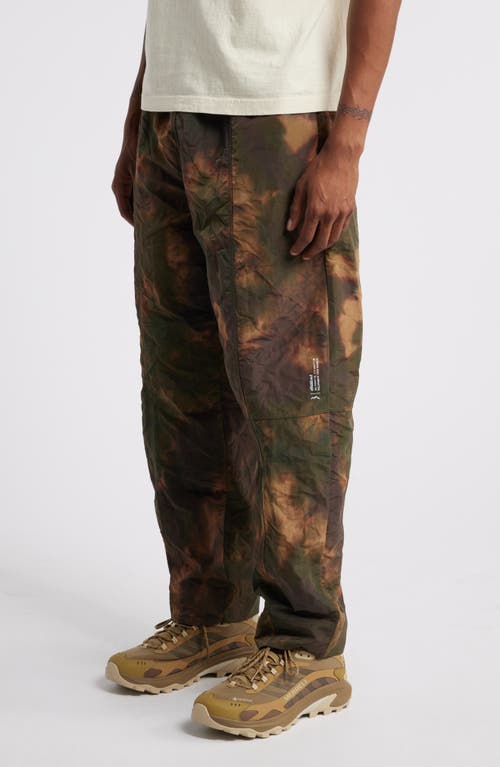 Shop Afield Out Abstract Camo Nylon Pull-on Pants In Green Camo Multi