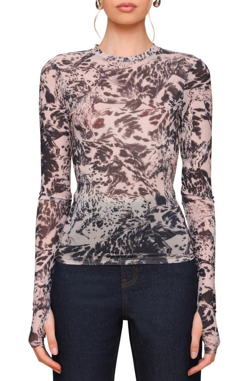 Shop Avec Les Filles Animal Spot Mesh T-shirt In Wild Horses Print