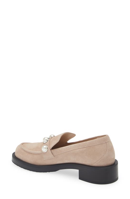 Shop Stuart Weitzman Portia Bold Loafer In Sabbia Leather