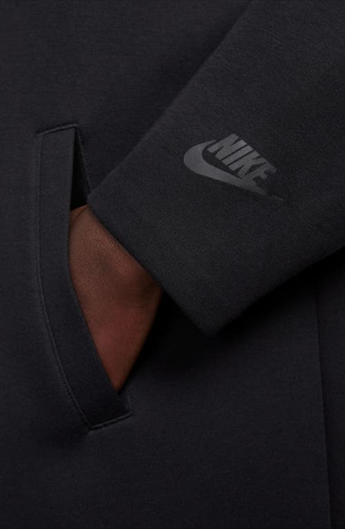 Shop Nike Sportswear Oversize Tech Scuba Knit Duster In Black/black