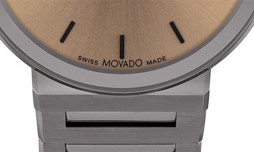 Shop Movado Bold Horizon Bracelet Watch, 40mm In Grey/brown