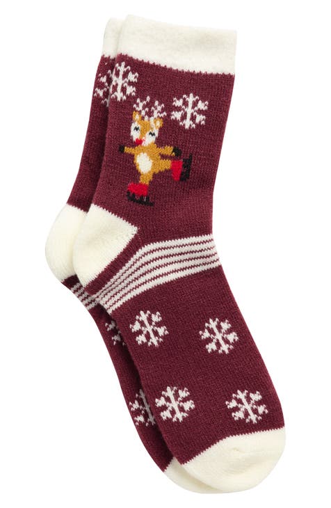 Aloe-Infused Double-Layer Holiday Crew Socks