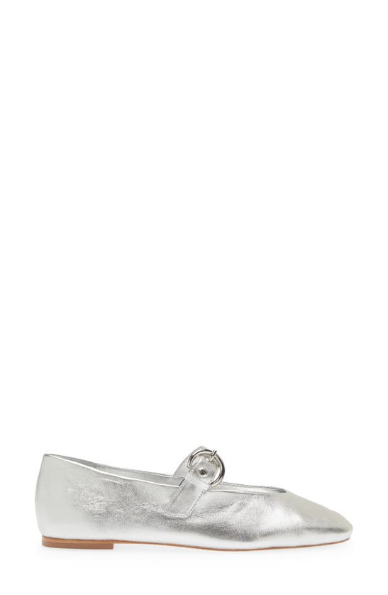 Reformation Bethany Ballet Flat In Silver
