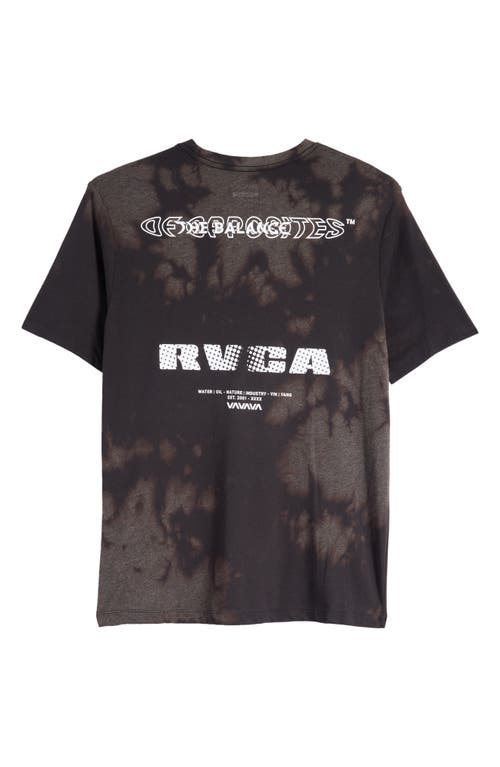 Shop Rvca Va Sport Radiate Performance Graphic T-shirt In Washed Black