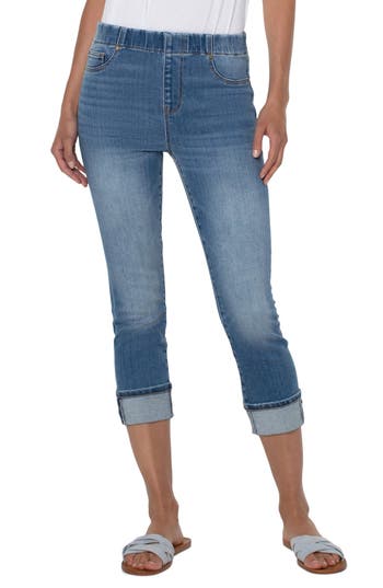 Liverpool Chloe Wide Cuff Pull-on Crop Skinny Jeans In Canyonlands