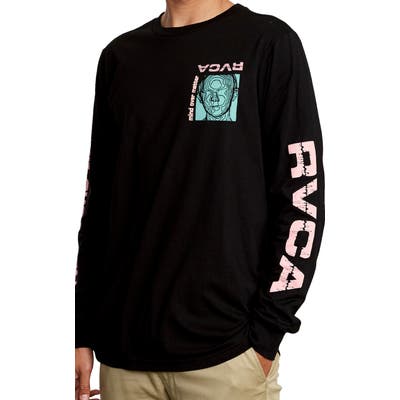Rvca Matter Long Sleeve Graphic T-Shirt, Black