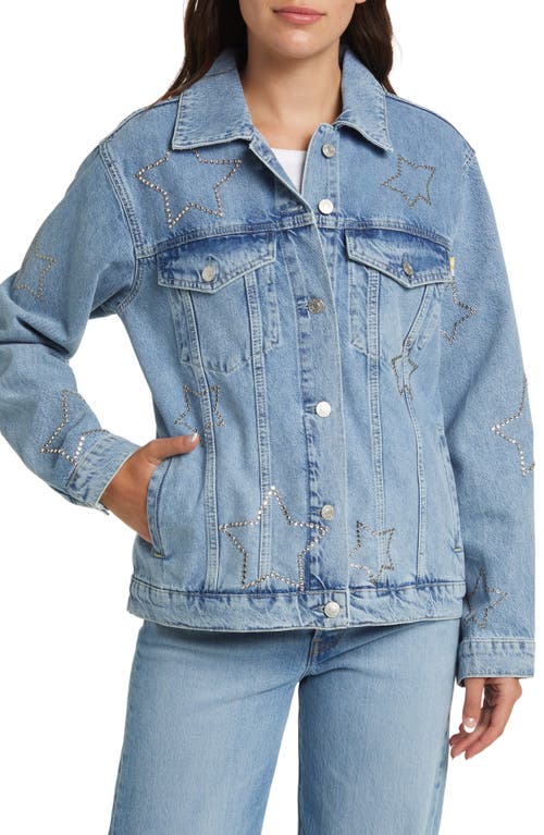 Rails Grove Embellished Boyfriend Trucker Denim Jacket In Supernova