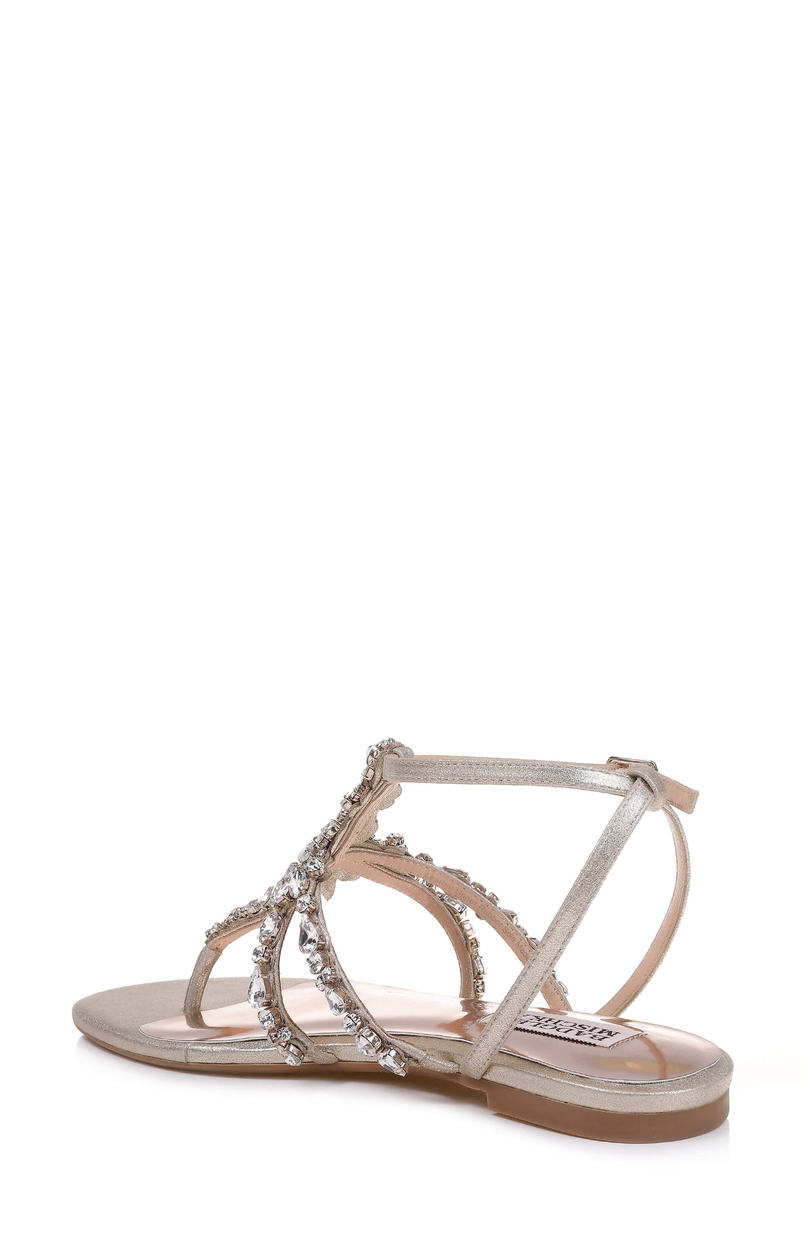 badgley mischka hampden crystal embellished sandal