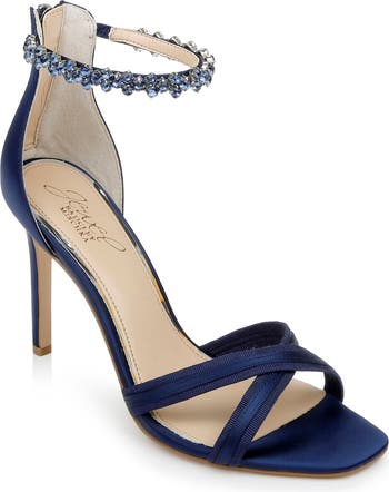 Navy sale jewelled sandals