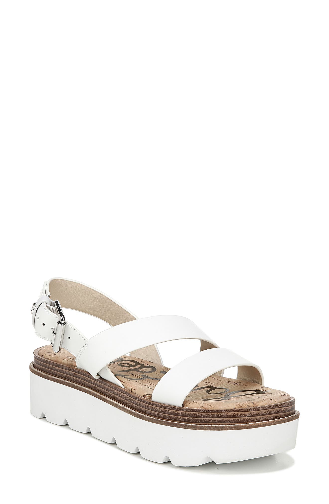 Sam Edelman Rasheed Slingback Platform Sandal, White